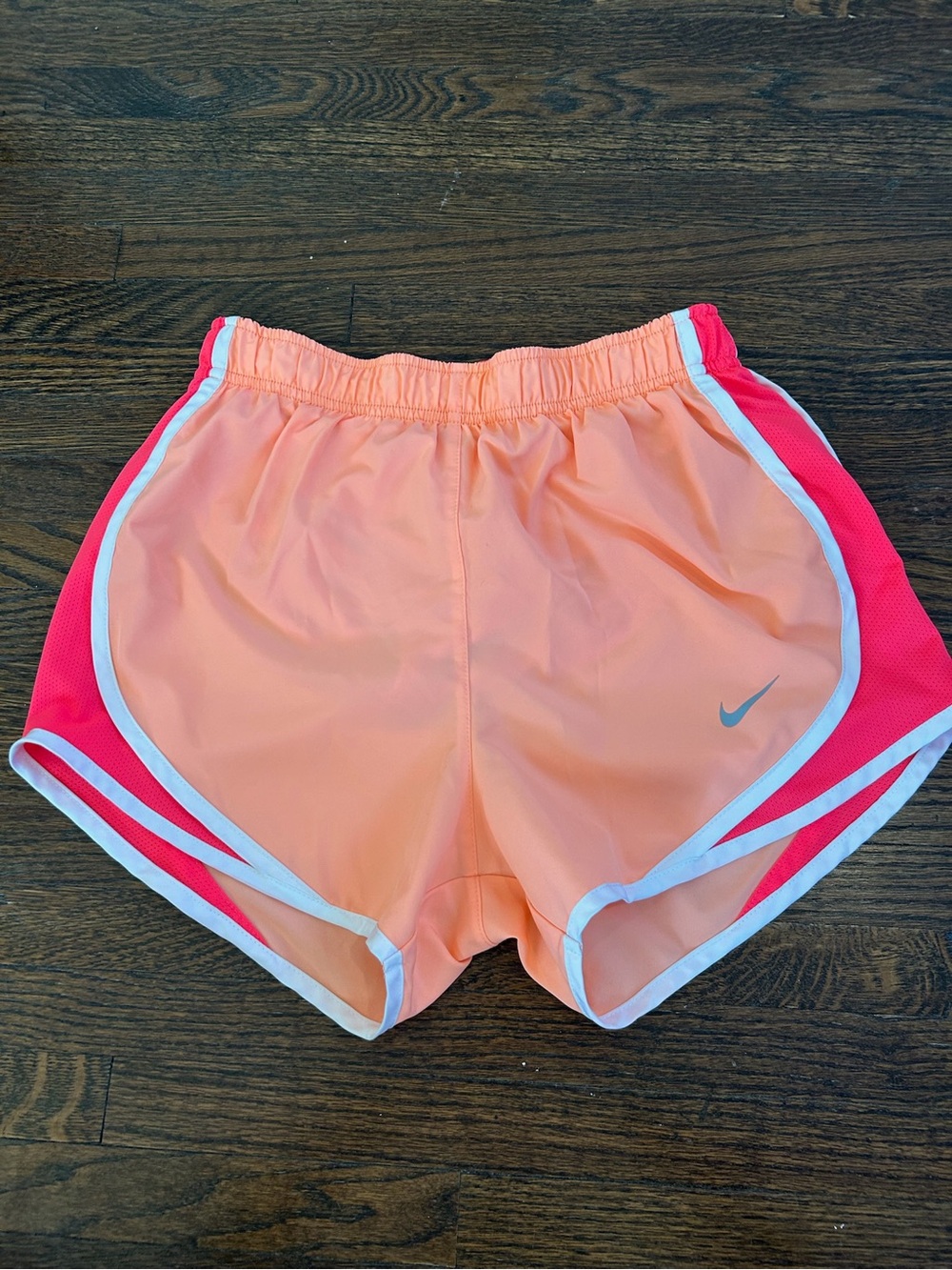 Nike Women's Peach & Hot Pink Athletic Running Shorts